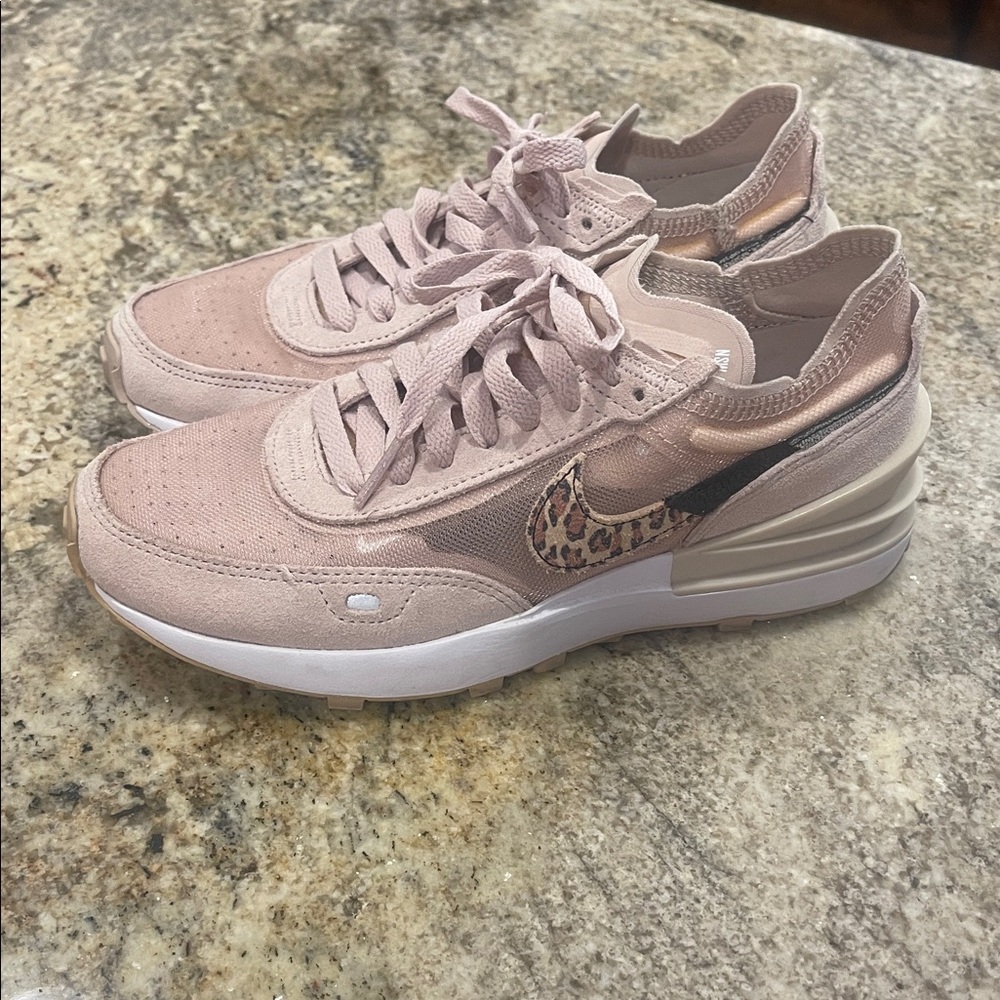 Nike Women's Pink and Leopard Sneakers